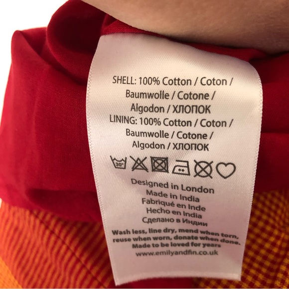 NWT Emily and Fin US Size 8 Salma Dress in Heatwave Check - Picture 10 of 12